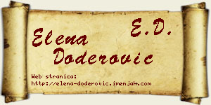 Elena Doderović vizit kartica